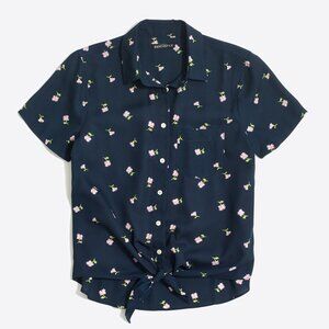 4 for $20: J. Crew Mercantile Floral Print Tie-Front Top - Size M - EUC